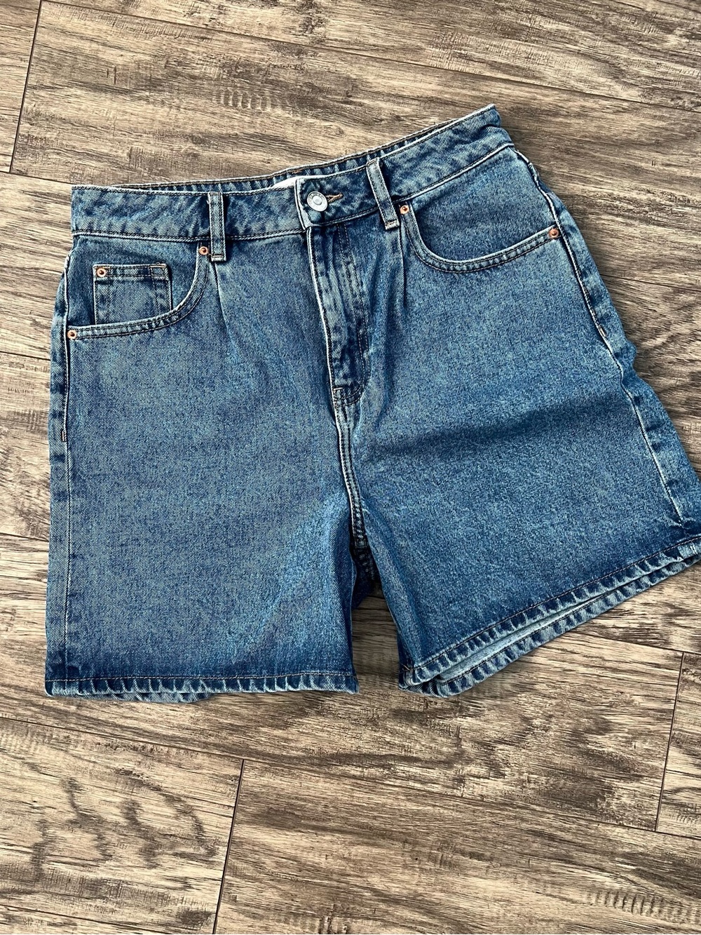Primark Mid Wash Blue Denim Shorts